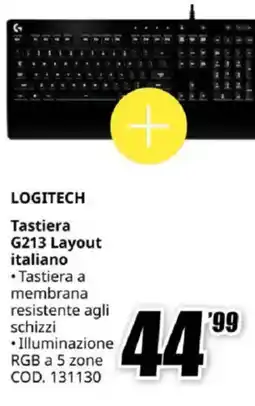 MediaWorld LOGITECH Tastiera G213 Layout italiano offerta