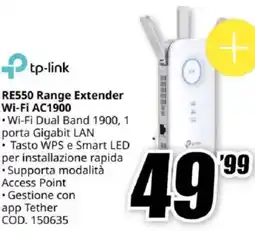 MediaWorld tp-link RE550 Range Extender Wi-Fi AC1900 offerta