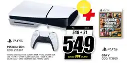 MediaWorld PS5 Disc Slim + PS5 GTA V offerta
