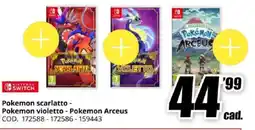MediaWorld Pokemon scarlatto - Pokemon violetto - Pokemon Arceus offerta