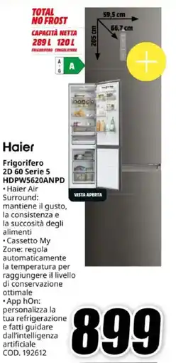MediaWorld Haier Frigorifero 2D 60 Serie 5 HDPW5620ANPD offerta