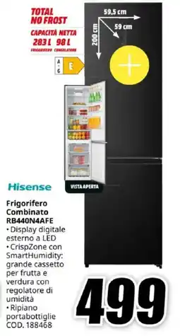 MediaWorld Hisense Frigorifero Combinato RB440N4AFE offerta