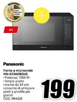 MediaWorld Panasonic Forno a microonde NN-GT46KBSUG offerta