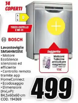 MediaWorld BOSCH Lavastoviglie SMS4HMI05E offerta