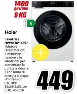 MediaWorld Haier Lavatrice HW90-BP14357 offerta