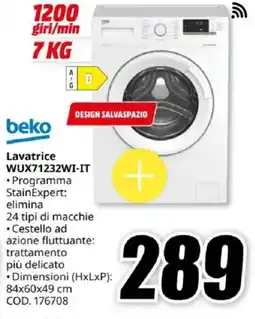 MediaWorld beko Lavatrice WUX71232WI-IT offerta