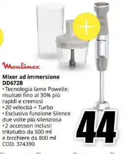 MediaWorld Moulinex Mixer ad immersione DD672B offerta