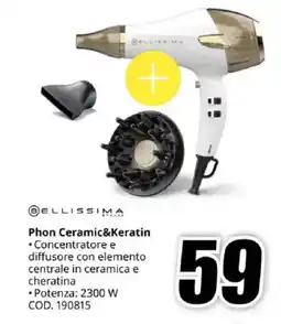 MediaWorld BELLISSIMA Phon Ceramic&Keratin offerta