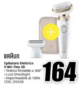 MediaWorld BRAUN Epilatore Elettrico 9-041 Flex 3D offerta