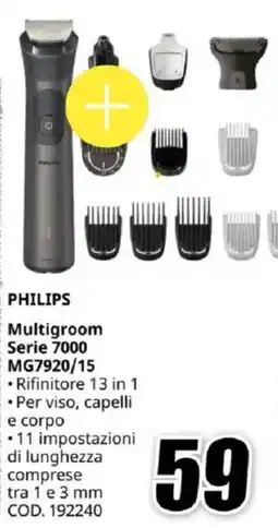 MediaWorld PHILIPS Multigroom Serie 7000 MG7920/15 offerta