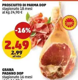 PENNY Prosciutto di parma dop stagionato 18 mesi all'etto offerta