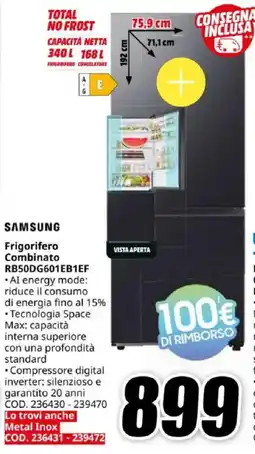 MediaWorld SAMSUNG Frigorifero Combinato RB50DG601EB1EF offerta