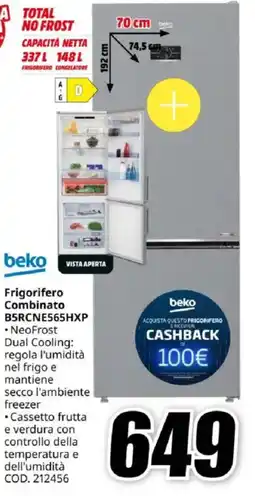 MediaWorld beko Frigorifero Combinato B5RCNE565HXP offerta