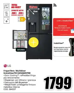 MediaWorld LG Frigorifero Multidoor InstaViewTM GMG860EPBE offerta