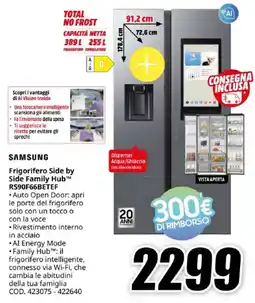 MediaWorld SAMSUNG Frigorifero Side by Side Family Hub RS90F66BETEF offerta