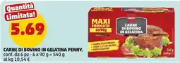 PENNY Carne di bovino in gelatina PENNY conf. da 6 pz offerta