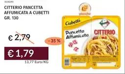 Prezzemolo e Vitale Citterio pancetta affumicata a cubetti offerta