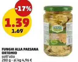 PENNY Funghi alla paesana ORTOMIO sott'olio offerta