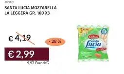 Prezzemolo e Vitale Santa lucia mozzarella la leggera offerta