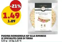 PENNY Piadina romagnola igp alla riminese le specialità cuor di terra offerta