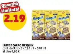 PENNY Latte e cacao NESQUIK conf. da 3 pz offerta
