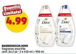 PENNY Bagnodoccia DOVE fragranze assortite conf. da 2 pz offerta