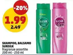 PENNY Shampoo, balsamo SUNSILK fragranze assortite offerta