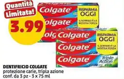 PENNY Dentifricio COLGATE protezione carie, tripla azione conf. da 3 pz offerta