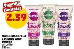 PENNY Maschera capelli 1 minuto wow SUNSILK assortite offerta