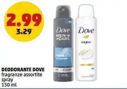 PENNY Deodorante DOVE fragranze assortite spray offerta