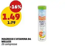 PENNY Magnesio e vitamina b6 WELLESS 20 compresse offerta