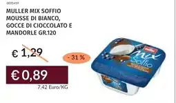 Prezzemolo e Vitale Muller mix soffio mousse di bianco, gocce di cioccolato e mandorle offerta