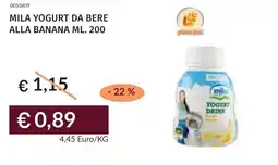 Prezzemolo e Vitale Mila yogurt da bere alla banana offerta