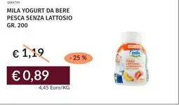 Prezzemolo e Vitale Mila yogurt da bere pesca senza lattosio offerta