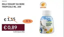 Prezzemolo e Vitale Mila yogurt da bere tropicale offerta