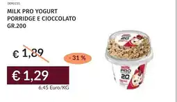 Prezzemolo e Vitale Milk pro yogurt porridge e cioccolato offerta