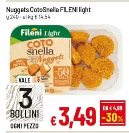 Famila Nuggets CotoSnella FILENI light offerta