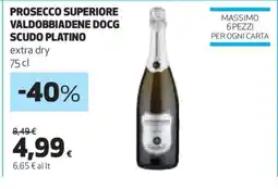 Coop Prosecco Superiore Valdobbiadene DOCG Scudo Platino offerta