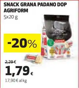 Coop SNACK GRANA PADANO DOP AGRIFORM offerta