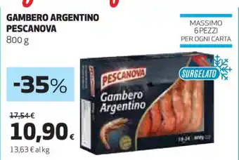 Coop Gambero Argentino Pescanova offerta