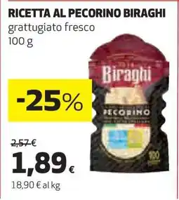Coop RICETTA AL PECORINO BIRAGHI offerta