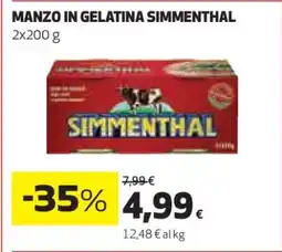 Coop MANZO IN GELATINA SIMMENTHAL offerta