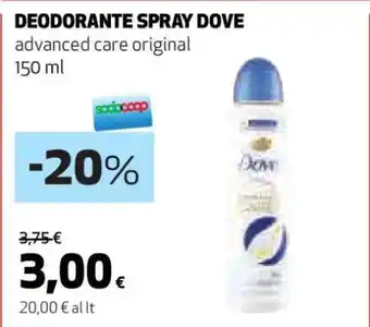 Coop DEODORANTE SPRAY DOVE offerta