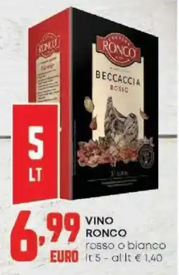 Panorama VINO RONCO rosso o bianco offerta