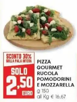 Panorama Pizza gourmet rucola pomodorini e mozzarella offerta