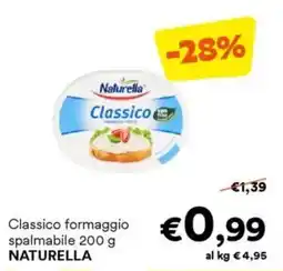 Unes Classico formaggio spalmabile NATURELLA offerta