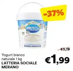Unes Yogurt bianco naturale LATTERIA SOCIALE MERANO offerta