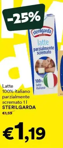 Unes Latte 100% italiano parzialmente scremato STERILGARDA offerta
