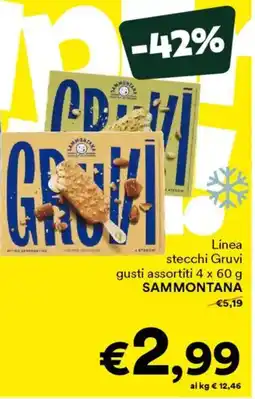 Unes Linea stecchi Gruvi gusti assortiti SAMMONTANA offerta