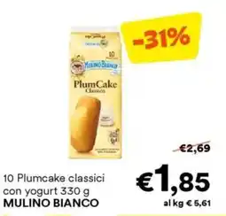 Unes 10 Plumcake classici con yogurt MULINO BIANCO offerta